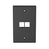 Panduit NK2FNBL | Netkey Faceplate, 2-Port, Black
