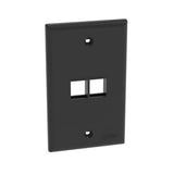 Panduit NK2FNBL | Netkey Faceplate, 2-Port, Black