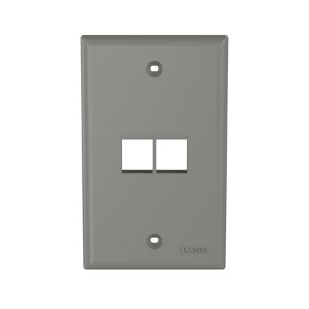 Panduit NK2FNIG | NetKey Faceplate, 2-Port, International Gray