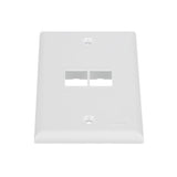 Panduit NK2FNWH | NK 2-Port, Single Gang, Flush Mount Faceplate, White
