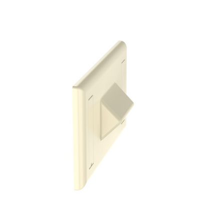 Panduit NK2HSFEIY | Netkey Faceplate 2-Port Horizontal Sloped Electric Ivory, Labels