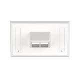 Panduit NK2HSFWHY | NetKey Faceplate, 2-Port, Horizontal, Sloped, White, Labels