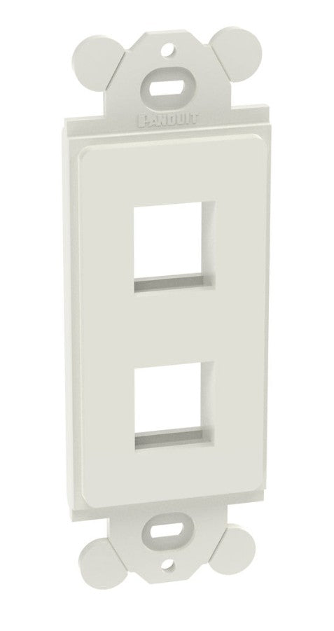 Panduit NK2RMFIW | NetKey Adapter, 2-Port, International White, Rectangular