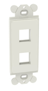 Panduit NK2RMFIW | NetKey Adapter, 2-Port, International White, Rectangular