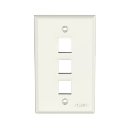 Panduit NK3FNIW | Netkey Faceplate, 3-Port, International White
