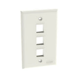 Panduit NK3FNIW | Netkey Faceplate, 3-Port, International White
