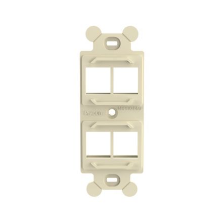 Panduit NK4106MFEI | NK 4-Port screw mount 106 Duplex module frame, Electric Ivory