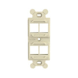 Panduit NK4106MFEI | NK 4-Port screw mount 106 Duplex module frame, Electric Ivory