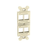 Panduit NK4106MFEI | NK 4-Port screw mount 106 Duplex module frame, Electric Ivory