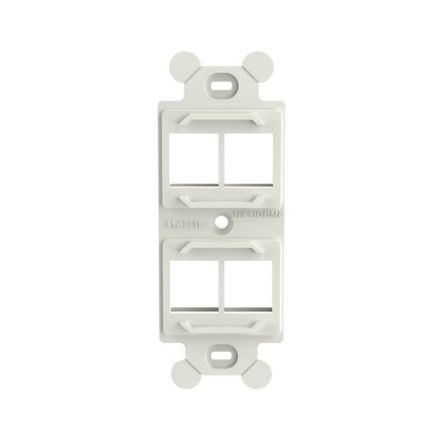 Panduit NK4106MFIW | NK 4-Port screw mount 106 Duplex module frame, Off White