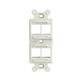 Panduit NK4106MFIW | NK 4-Port screw mount 106 Duplex module frame, Off White