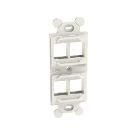 Panduit NK4106MFIW | NK 4-Port screw mount 106 Duplex module frame, Off White