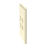 Panduit NK4FEIY | NK 4-Port, single gang, Flush Mount Vertical Faceplate With Labels, Electric Ivory