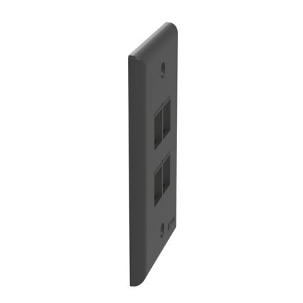 Panduit NK4FNBL | NetKey Faceplate, 4-Port, Black