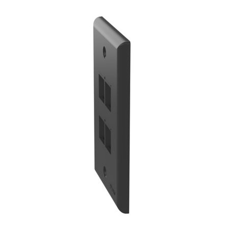 Panduit NK4FNBL | NetKey Faceplate, 4-Port, Black