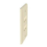 Panduit NK4FNEI | NK 4-Port, Single Gang, Flush Mount Vertical Faceplate, Electric Ivory