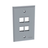 Panduit NK4FNIG | NetKey Faceplate, 4-Port, International Gray