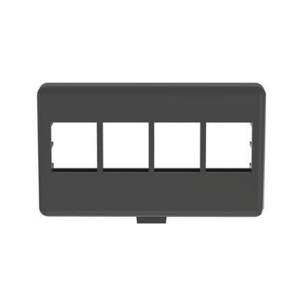 Panduit NK4MFBL | NK 4-Port, Modular furniture Faceplate, Black