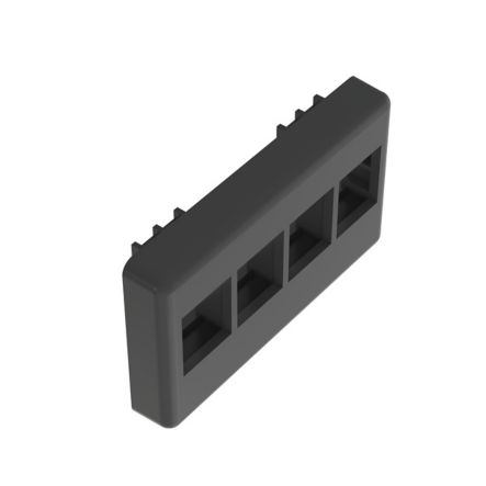 Panduit NK4MFBL | NK 4-Port, Modular furniture Faceplate, Black