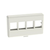 Panduit NK4MFIW | NK 4-Port, Modular Furniture Faceplate, Off White