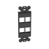 Panduit NK4RMFBL NK 4-Port, Screw Mount Module Frame, Black