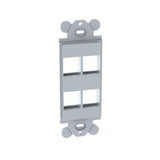 Panduit NK4RMFIG | NetKey Adapter, 4-Port, International Gray, Rectangular