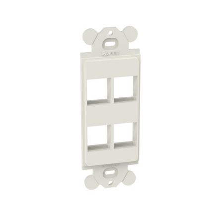 Panduit NK4RMFIW NK 4-Port, Screw Mount module frame, Off White