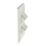 Panduit NK4VSFIW | NetKey Faceplate, 4-Port, Vertical Sloped, Int'l White, Labels