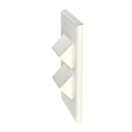 Panduit NK4VSFIW | NetKey Faceplate, 4-Port, Vertical Sloped, Int'l White, Labels