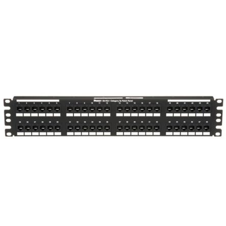 Panduit NK5EPPG48Y | NetKey Cat 5e Punchdown Panel, Flat, 48-Port