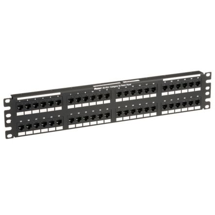 Panduit NK5EPPG48Y | NetKey Cat 5e Punchdown Panel, Flat, 48-Port