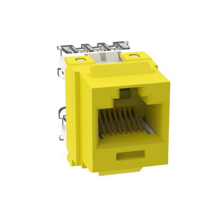Panduit NK688MYL-Q | NetKey Cat 6 Punchdown Jack, Yellow - Pack of 25