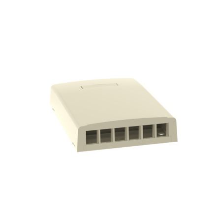 Panduit NK6BXEI-AY | NK 6-Port Surface Mount Box, Electric Ivory