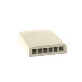 Panduit NK6BXEI-AY | NK 6-Port Surface Mount Box, Electric Ivory