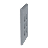 Panduit NK6FIGY | Netkey Faceplate, 6-Port, International Gray, With Label Pocket