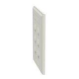 Panduit NK6FIWY | NK 6-Port, single gang, Flush Mount Vertical Faceplate With Labels, Off White