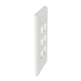 Panduit NK6FWHY | NK 6-Port, single gang, Flush Mount Vertical Faceplate With Labels, White