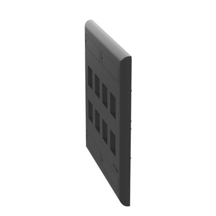 Panduit NK8FBL | NetKey Faceplate, 8-Port, Black, with Label Pocket