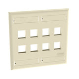 Panduit NK8FEI | Flush Mount Screw-on Faceplates With Labeling, Electric Ivory