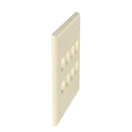 Panduit NK8FEI | Flush Mount Screw-on Faceplates With Labeling, Electric Ivory