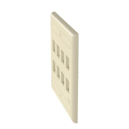 Panduit NK8FEI | Flush Mount Screw-on Faceplates With Labeling, Electric Ivory