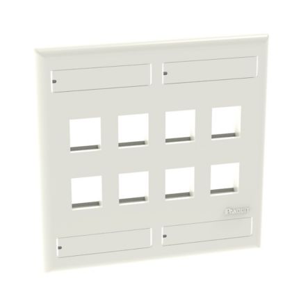 Panduit NK8FWH | Flush Mount Screw-on Faceplates With Labeling, White