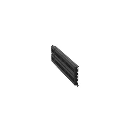 Panduit NKFP48Y Patch Panel, Keystone Module, Flat, 48-Port, 2U, T568A/B Wiring, 19"; Width x 1.04"; Depth x 3.47"; Height, Stainless Steel/ABS Plastic, Black