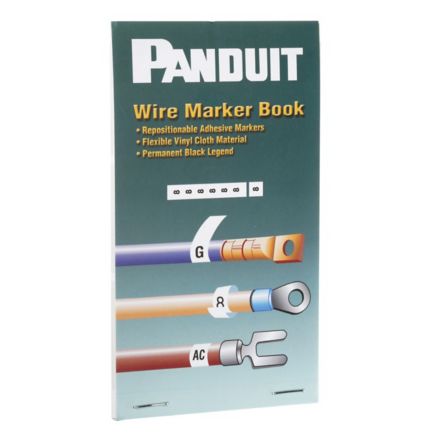 Panduit PCMB-15 Wire Marker Book, Vinyl Cloth, ’;0-45 + -’;, 10 Pg