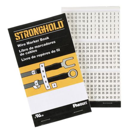 Panduit PCMB-15 Wire Marker Book, Vinyl Cloth, ’;0-45 + -’;, 10 Pg