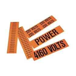 Panduit PCV-120BY | Voltage Mrker Vnyl ’120 Volts’ Bl/Or Pk5