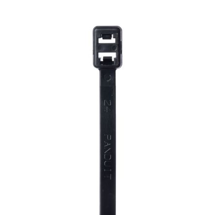 Panduit PLB4S-M0 | Pan-Ty PLB4S-M0 Double Loop Cable Tie, Black, UV PA6.6, 14.8"L, 50lb, PK1000