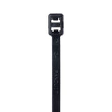 Panduit PLB4S-M0 | Pan-Ty PLB4S-M0 Double Loop Cable Tie, Black, UV PA6.6, 14.8"L, 50lb, PK1000