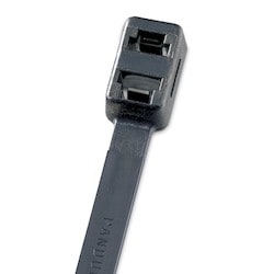 Panduit PLB5EH-C0 | Pan-Ty PLB5EH-C0 Double Loop Cable Tie, Black, UV PA6.6, 19.2"L, 125lb, PK100
