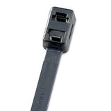 Panduit PLB5EH-C0 | Pan-Ty PLB5EH-C0 Double Loop Cable Tie, Black, UV PA6.6, 19.2"L, 125lb, PK100